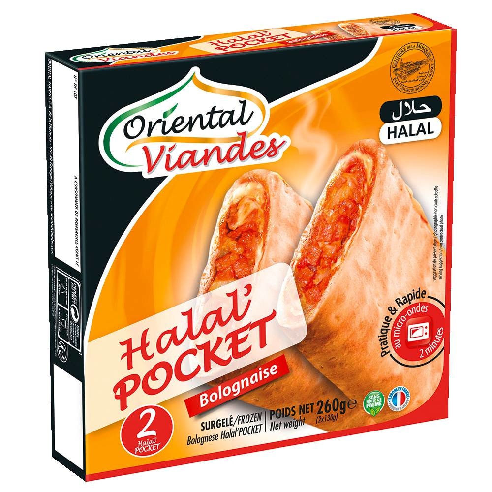 Halal' Pocket Bolognaise surgelé