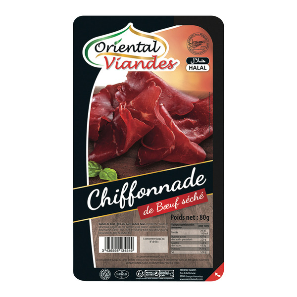 Chiffonnade de bœuf Halal