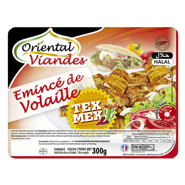 Émincé de volaille Tex-Mex Halal