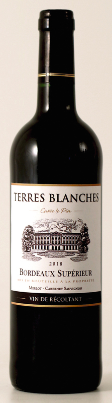 Terres Blanches AOP BORDEAUX SUPÉRIEUR ROUGE 2018 Terres Blanches code EAN 3438910875895 