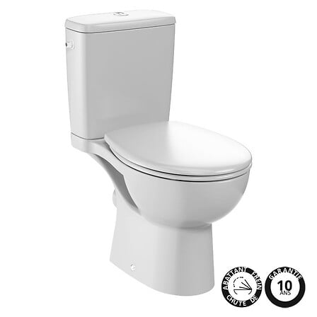 WC à poser sans bride Gaspard + abattant Econom...