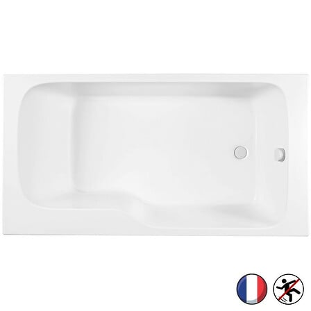 Baignoire bain douche Malice, antidérapante Bla...