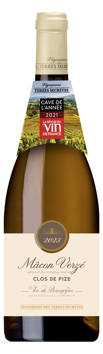 VIGNERONS DES TERRES SECRÈTES MÂCON VERZÉ AOP 2023 code EAN 3443208003249 