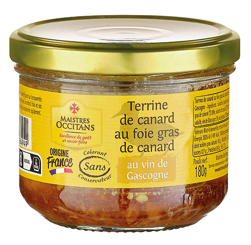 TERRINE DE CANARD AU FOIE GRAS ET AU VIN DE GAS...