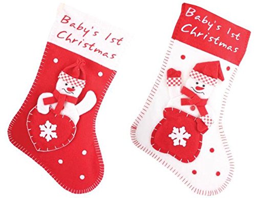 Première Chaussette de Noël de bébé avec poche ...