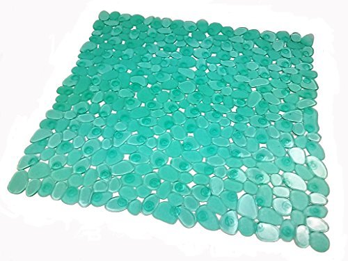 Tapis de douche antidérapant en pvc vert transl...