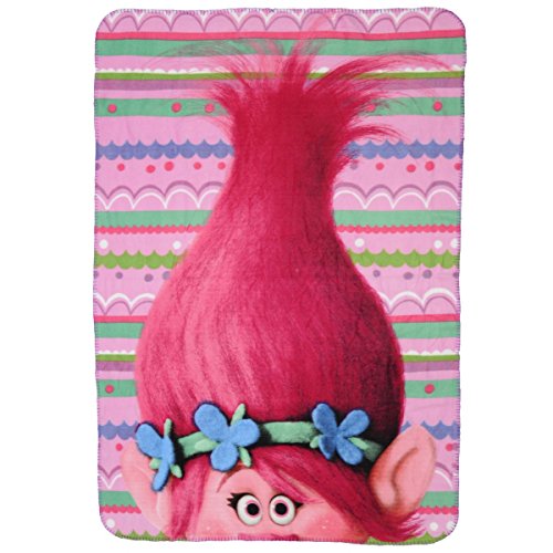Couverture Plaid polaire Trolls Fille Head - Fu...