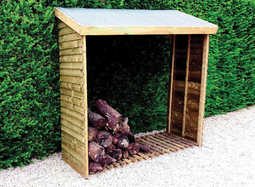 ABRI RANGE-BÛCHES MURAL 2 STÈRES