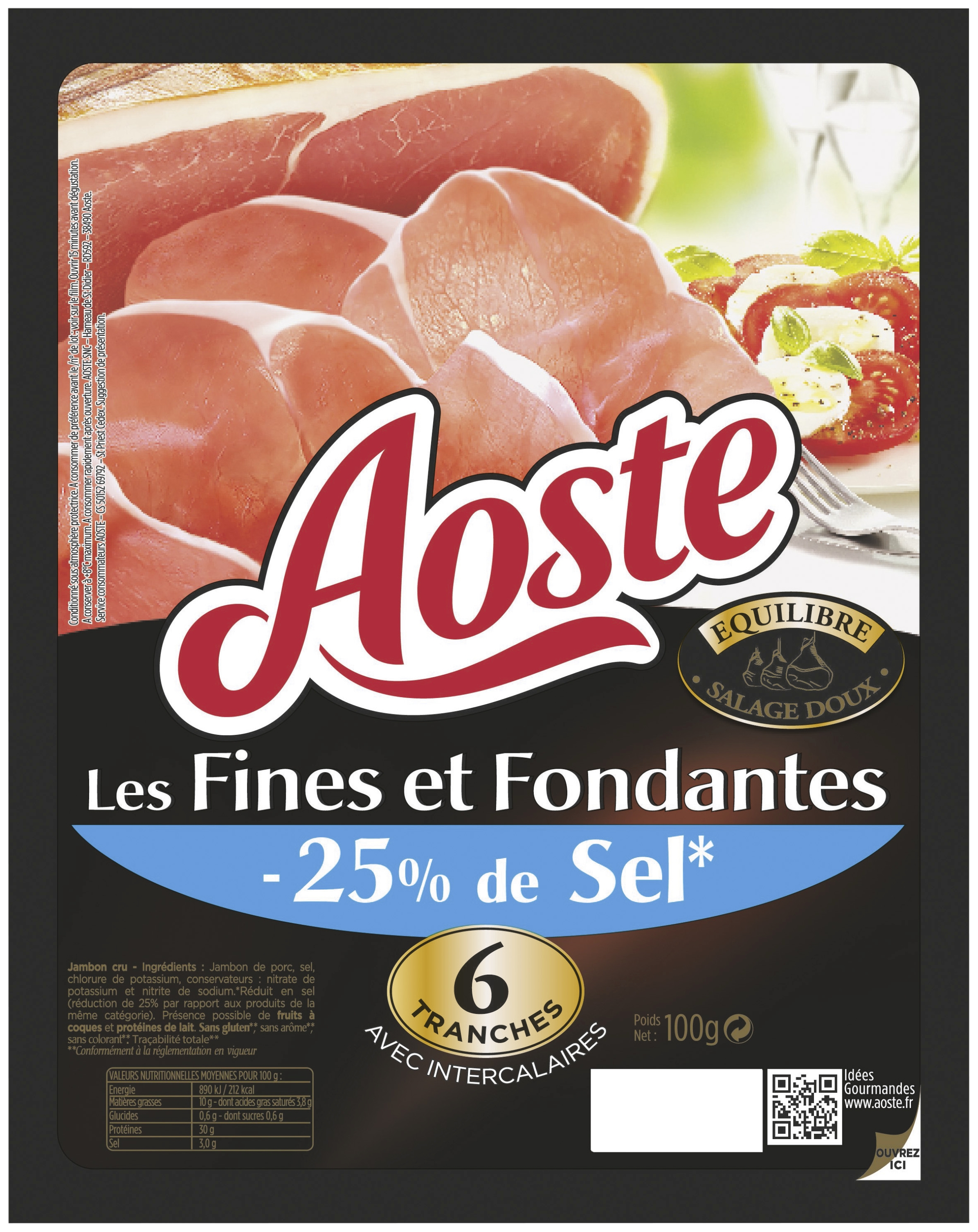 Les Fines et Fondantes -25% de sel Aoste