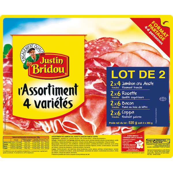 L'ASSORTIMENT 4 VARIÉTÉS JUSTIN BRIDOU