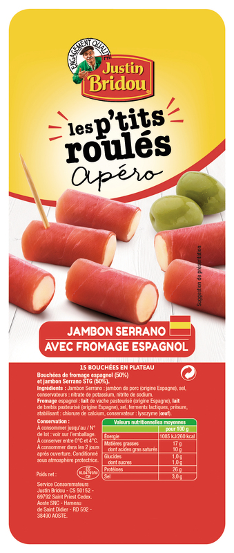 LES P'TITS ROULÉS APÉRO Justin bridou