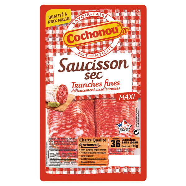 SAUCISSON SEC MAXI 36 TRANCHES 
