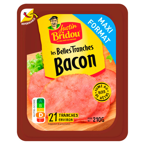 JUSTIN BRIDOU Bacon "Maxi format" code EAN 3449865372049 