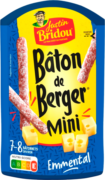  Mini Bâton De Berger Emmental Justin Bridou code EAN 3449865395031 