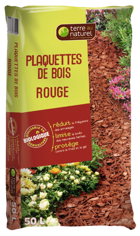 Plaquette de bois rouge 50L 