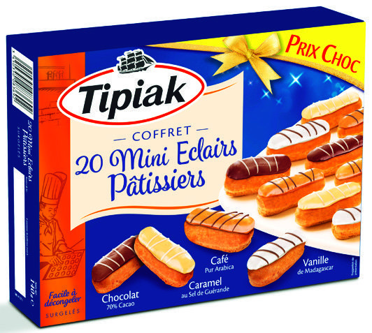 COFFRET 20 MINI ECLAIRS PÂTISSIERS SURGELÉS “TIPIAK” 3450350083692 (3450350083692)
