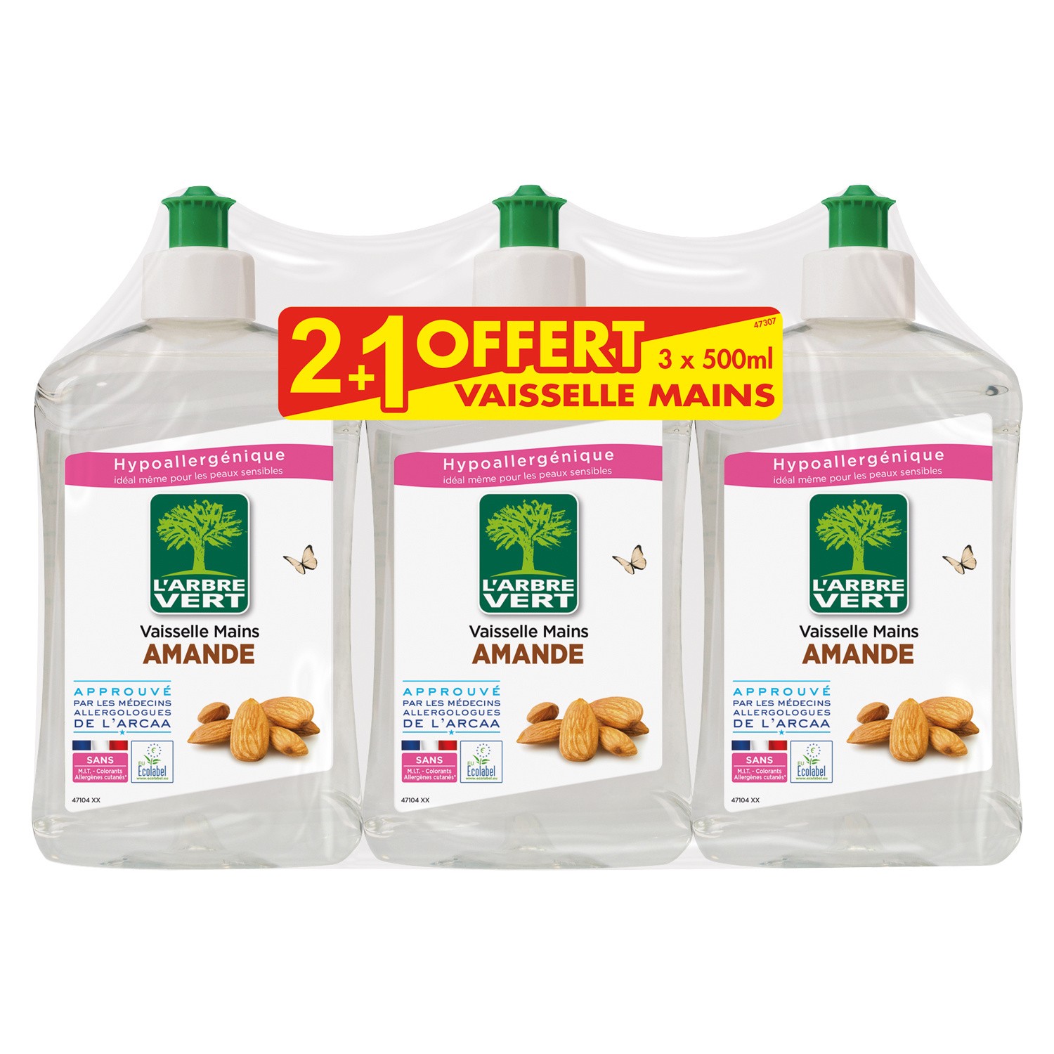 ARBRE VERT Liquide vaisselle amande L'ARBRE VERT code EAN 3450601033018 