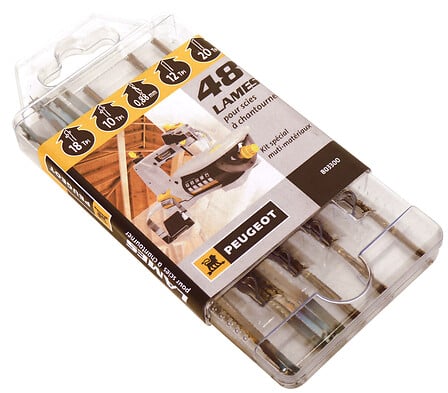 PEUGEOT Kit de 48 lames pour scie à chantourner...