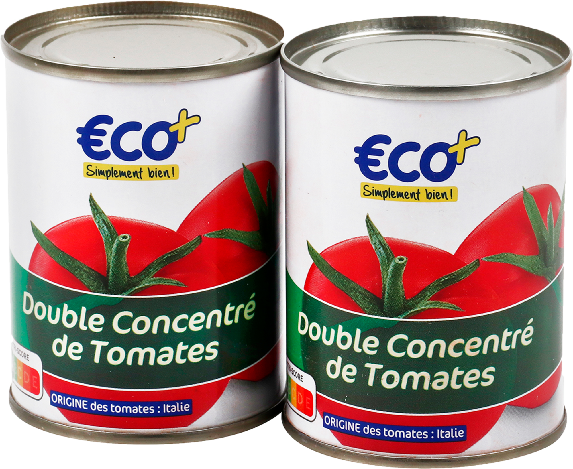 ECO+ DOUBLE CONCENTRÉ DE TOMATES 2X140G code EAN 3450970001212 