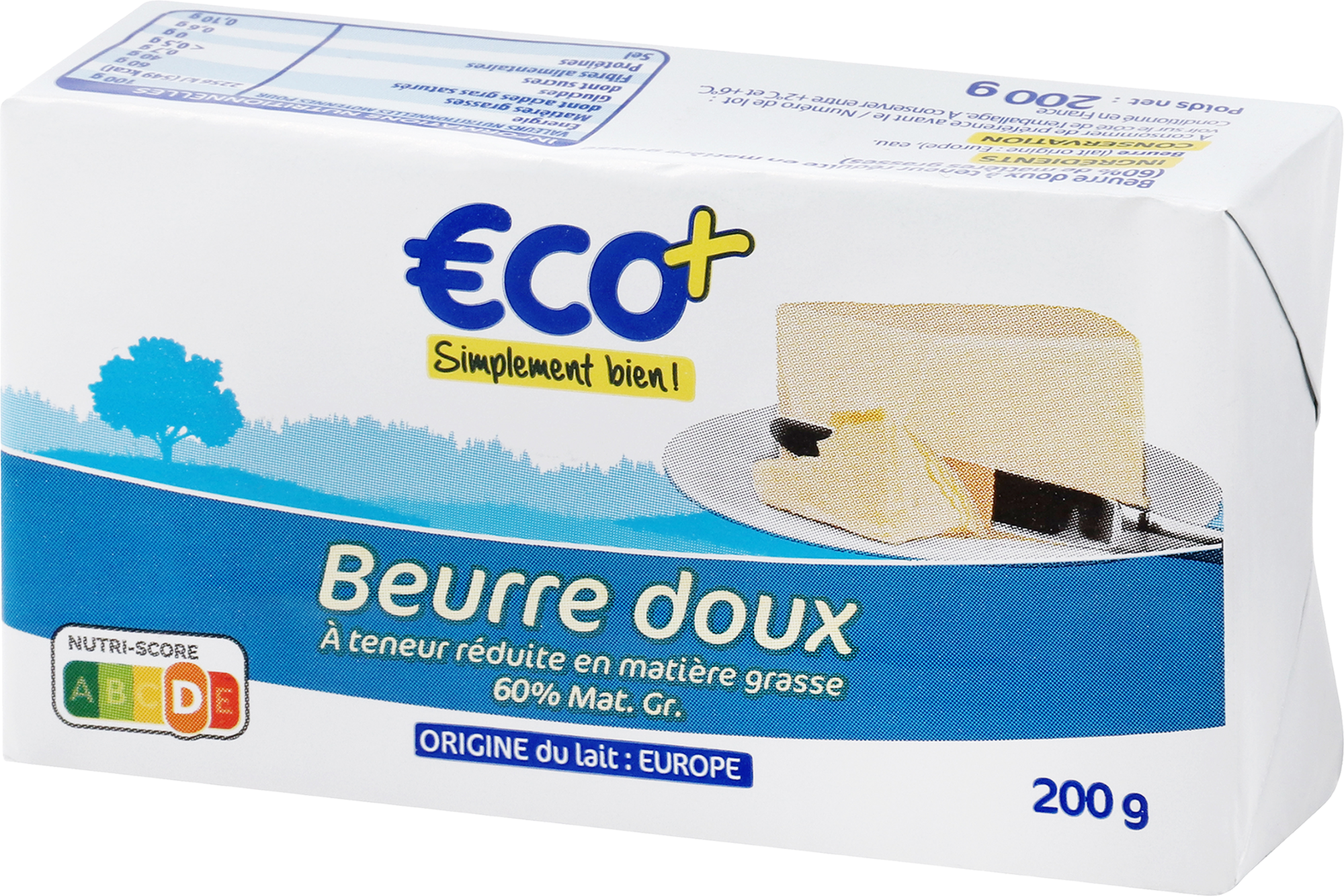 PLAQUETTE DE BEURRE 60% MAT. GR.