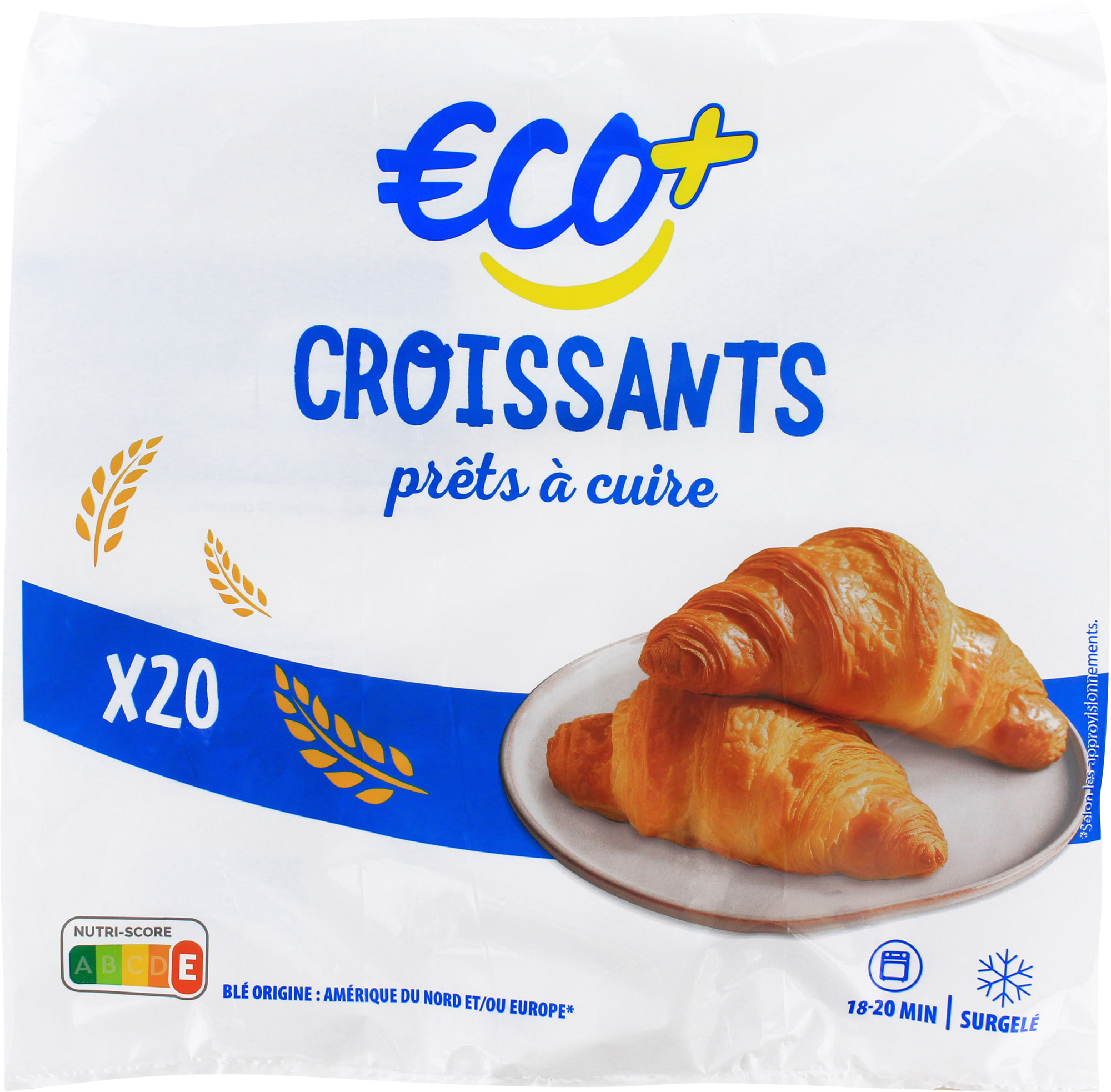 ECO+ 20 CROISSANTS SURGELÉS code EAN 3450971467031 