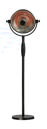 Parasol chauffant électrique acier noir Rétro