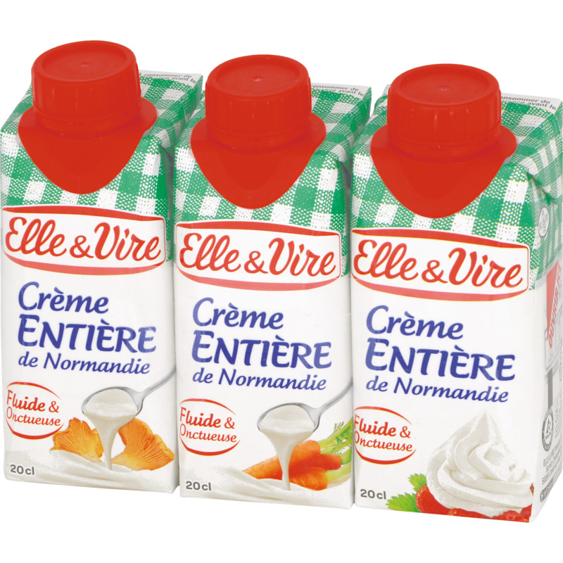 CRÈME UHT FLUIDE ENTIÈRE Elle & vire