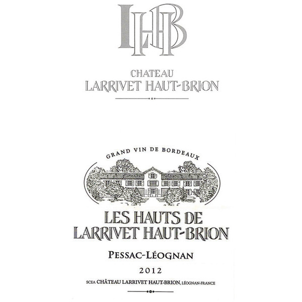 Pessac-Léognan Les Hauts de Larrivet Haut-Brion code EAN 3453521235784 