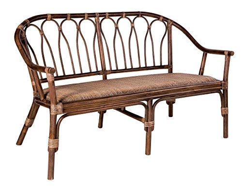 152360 banquette à 2 places rotin marron 130 x ...