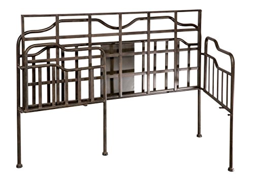 161690 banquette à 2 places métal noir 127 x 60...