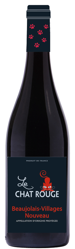 Chat Rouge AOP BEAUJOLAIS-VILLAGES NOUVEAU ROUGE Chat Rouge code EAN 3454100260531 