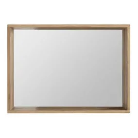 Miroir non lumineux rectangulaire Harmon coloris chêne massif l.90 x P.13 x H.65 cm code EAN 3454975803697 