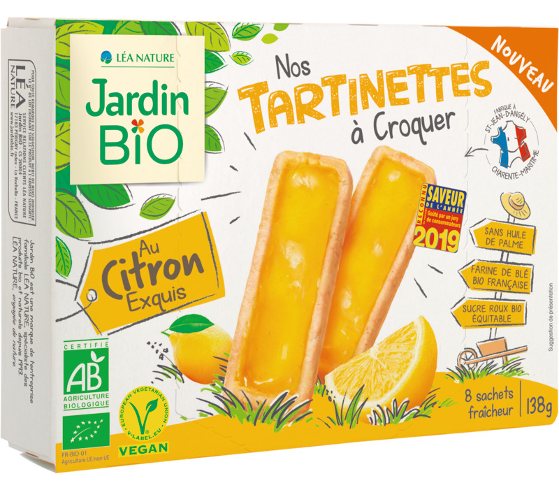 NOS TARTINETTES À CROQUER BIO CITRON Jardin bio