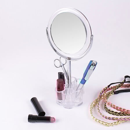 A&S Miroir double face sur pied + rangement