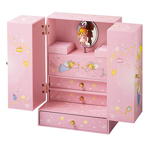 Armoire musicale princesse - rose - figurine pr...