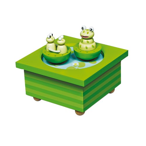 Boite à musique bois grenouille