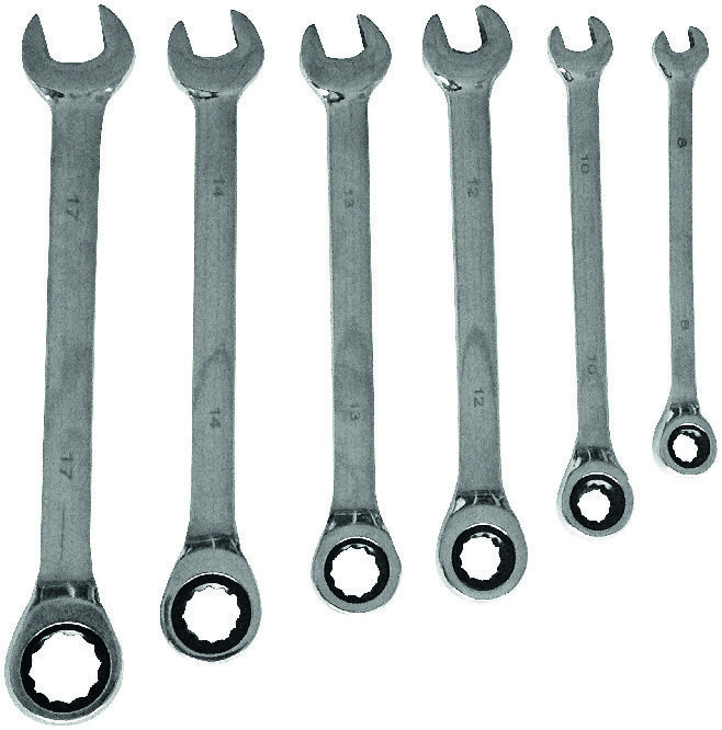 LOT DE 6 CLÉS MIXTES À CLIQUET 3459223284266 