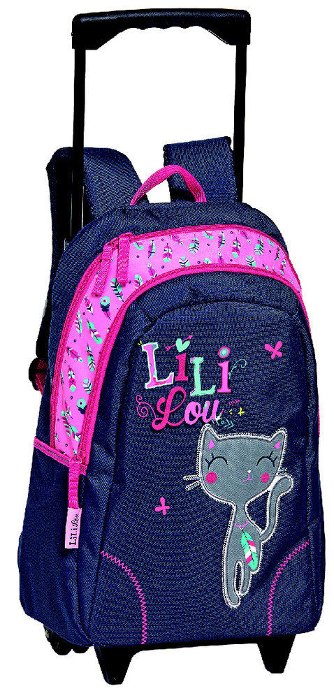  SAC À DOS À ROULETTES 2 COMPARTIMENTS 45 CM ENV. “LILILOU” code EAN 3459223510419 