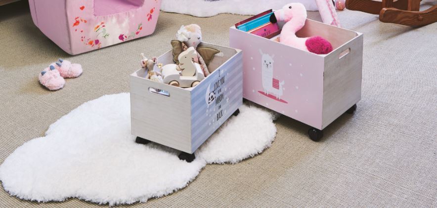 LOT DE 2 COFFRES À ROULETTES PANDA OU LAMA 3459223543110 