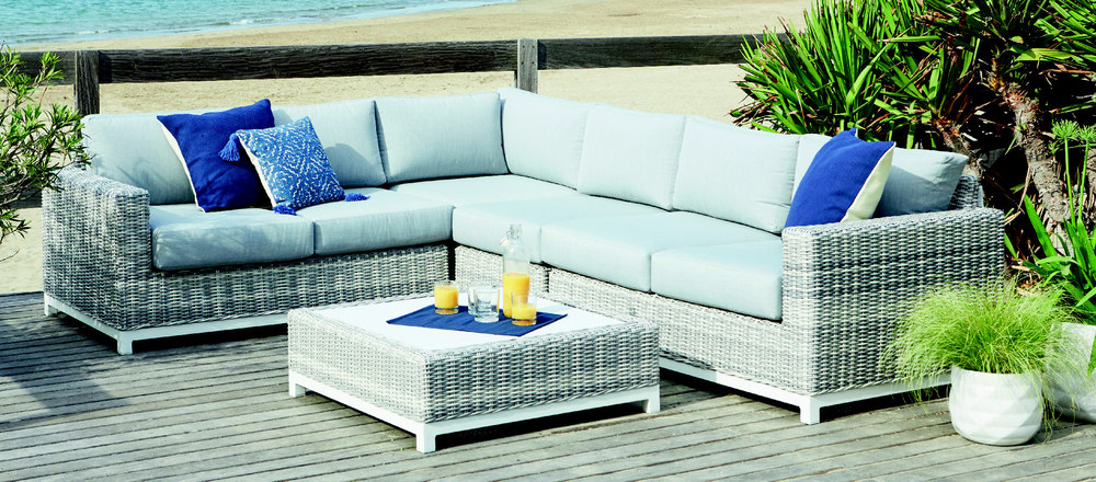 SALON BAS D’ANGLE MODULABLE 5 PIÈCES