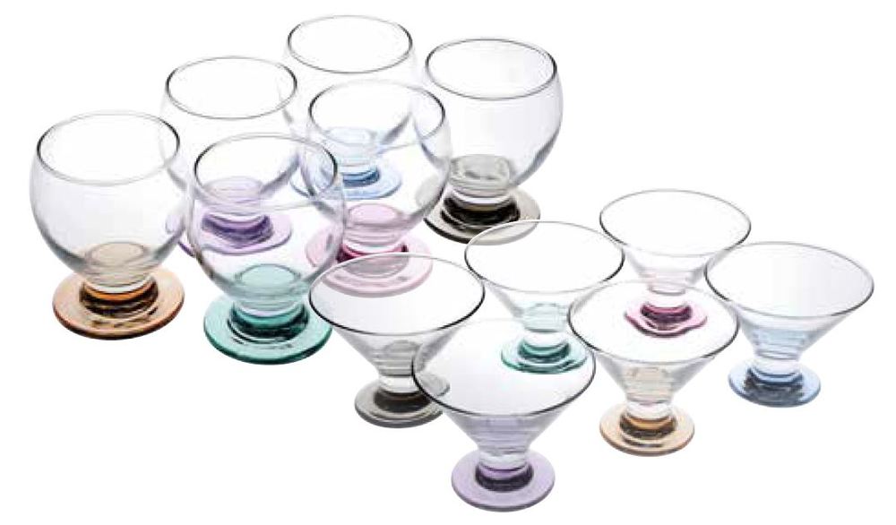 BOÎTE DE 6 GOBELETS 21,5 CL + 6 COUPELLES 16,5 CL.