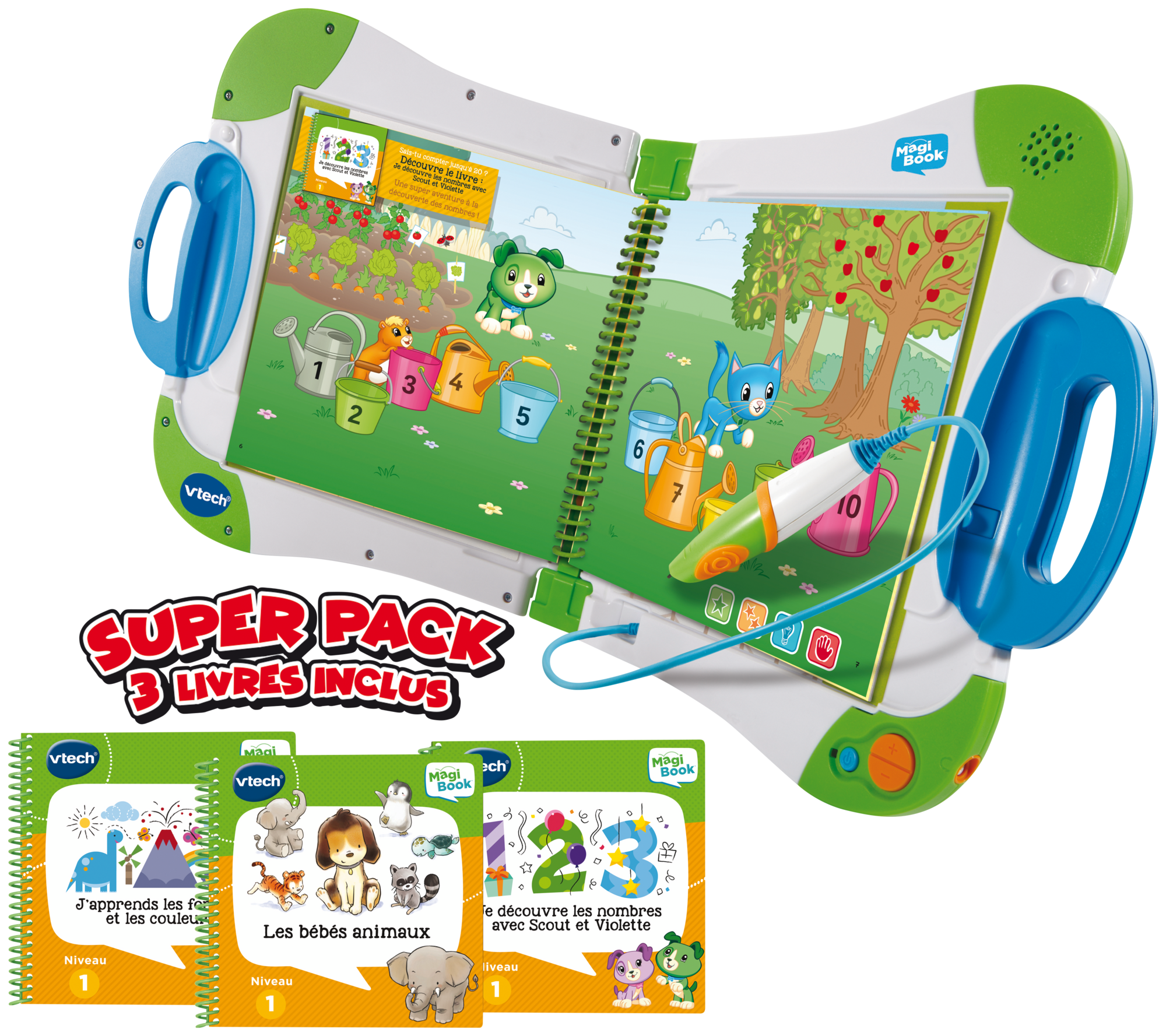  Super pack Magibook + 3 livres jeux code EAN 3459223600165 