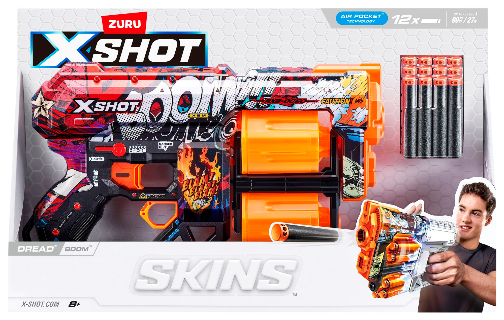  1. SKINS DREAD 12 Fléchettes 
2. CIBLE électronique code EAN 3459223603388 