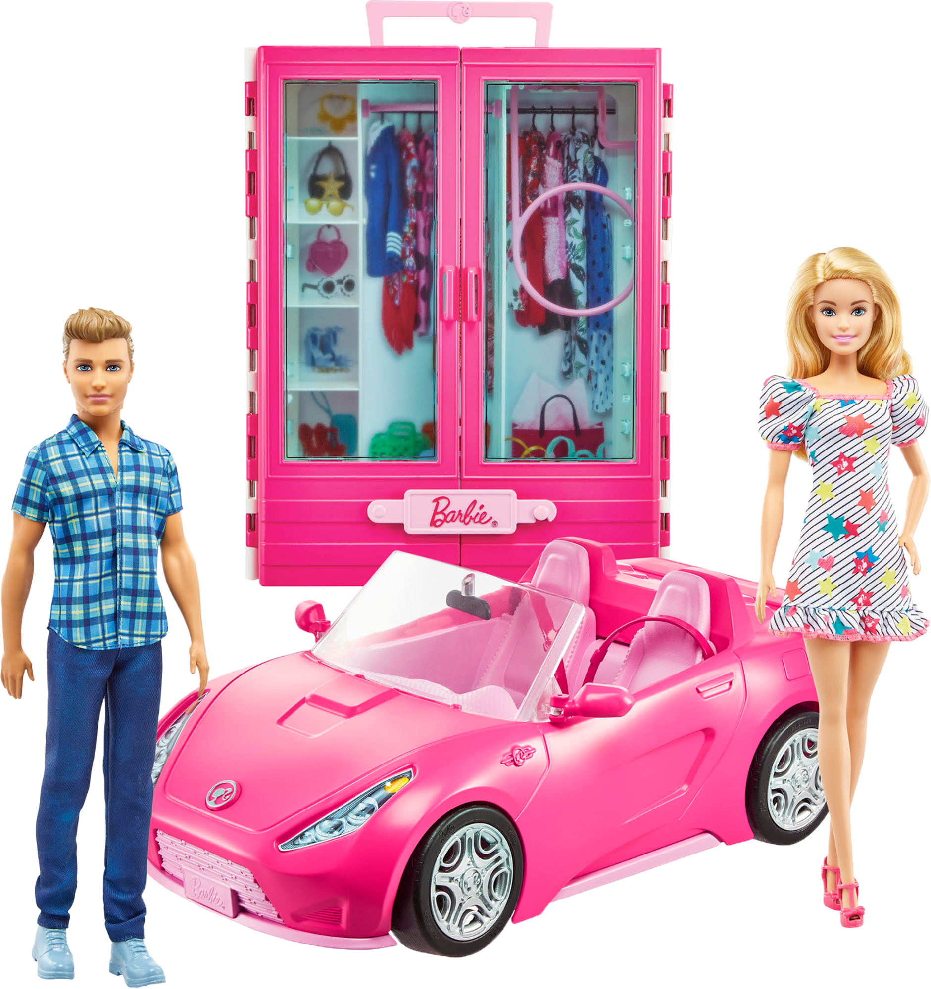  MAXI COFFRET BARBIE ET KEN, DRESSING ET CABRIOLET code EAN 3459223837707 