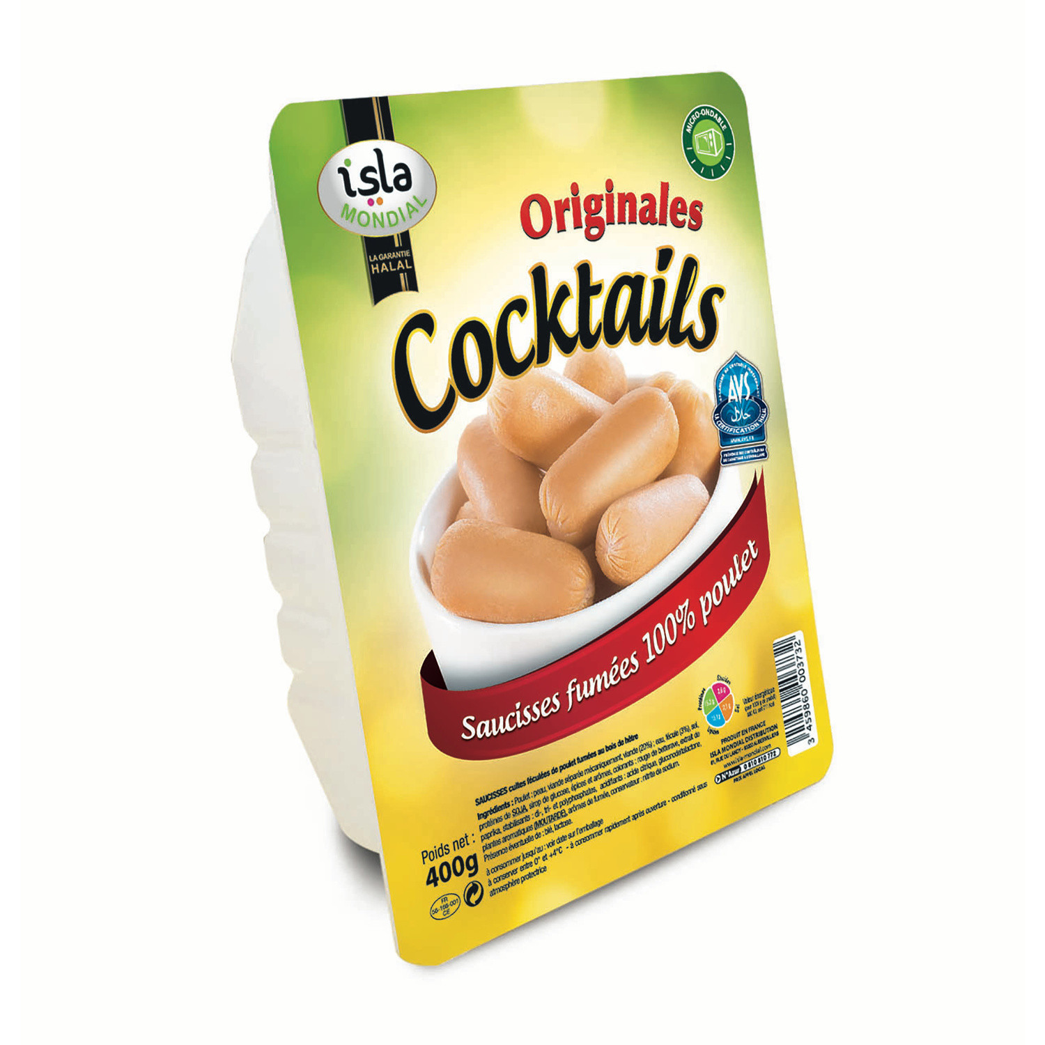 Saucisses halal 100% poulet ISLA MONDIAL