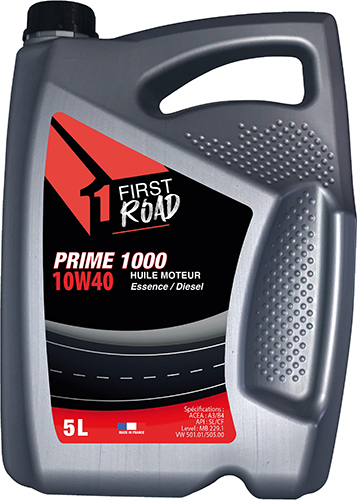 HUILE MOTEUR PRIME 1000 10W40 POUR MOTEUR ESSENCE ET DIESEL 3460530540020 FIRST ROAD