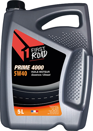 HUILE MOTEUR PRIME 4000 5W40 POUR MOTEUR ESSENC...