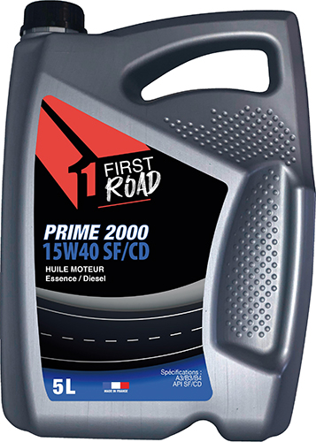 HUILE MOTEUR PRIME 2000 15W40 SF/CD POUR MOTEUR ESSENCE ET DIESEL 3460530545124 FIRST ROAD