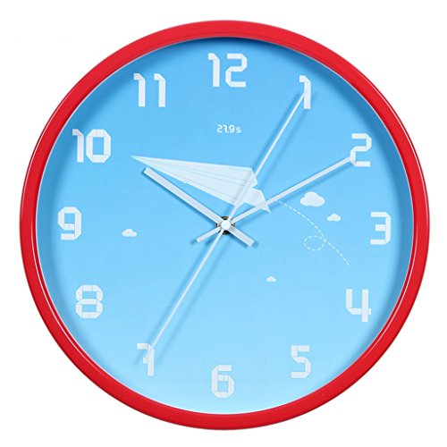 Wall clock of Zoe Creative Design Circulaire Metal Mute Horloge murale Salle de séjour Chambre des enfants 12-inch Cartoon Clock code EAN 3460970733129 