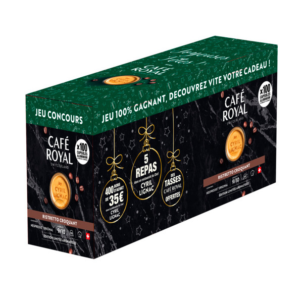 CAFE ROYAL BY CYRIL LIGNAC Capsules de café aluminium code EAN 3463340000050 